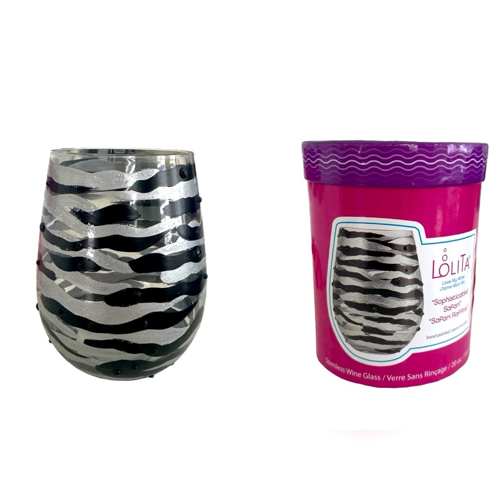 ☀️ Lolita Sophisticated Safari Stemless Wine Glass